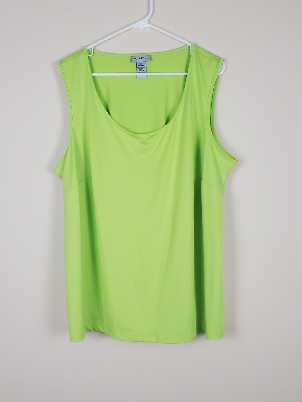 Catherines Lime Green Tank Size 2X 22/24W